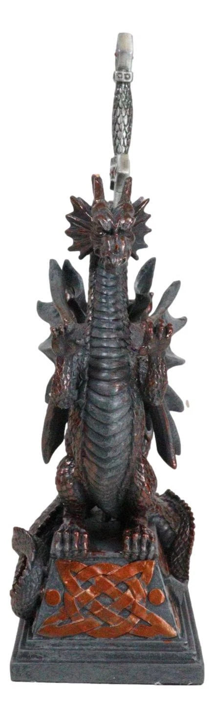 Guardian Double Dragons With Celtic Rune Sword Letter Opener Figurine Set-9