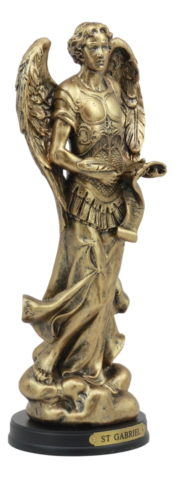 Byzantine Catholic Church Archangel Gabriel With Sacred Scroll Statue 8"Tall-8