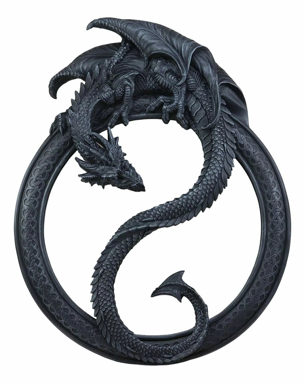 Feng Shui Yin Yang Harmony Celestial Dragon Wall Hanging Mirror Plaque Decor-8