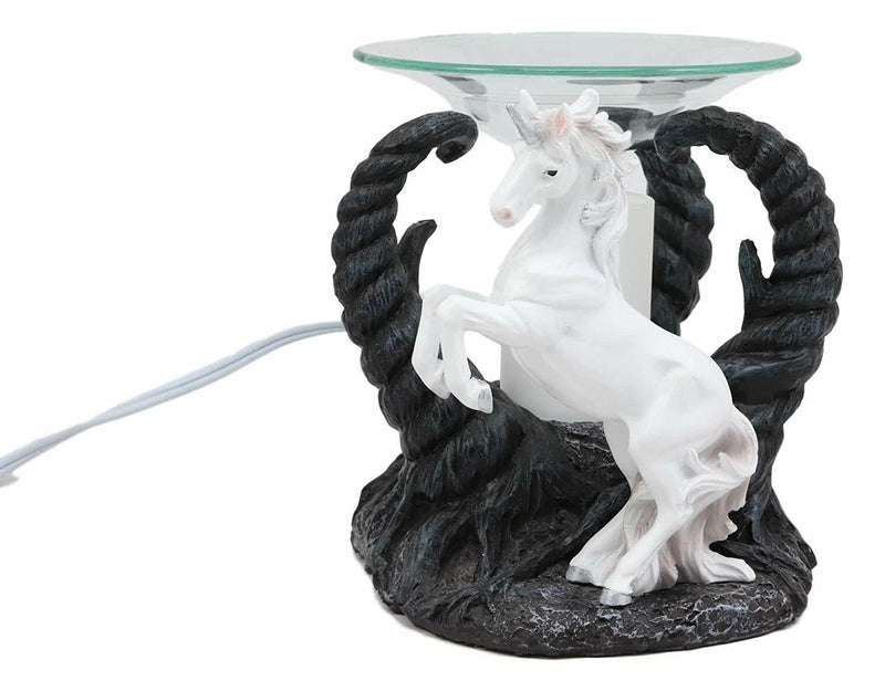 Figura calentadora de tartas eléctrica de unicornio blanco de Twisted Trees-8