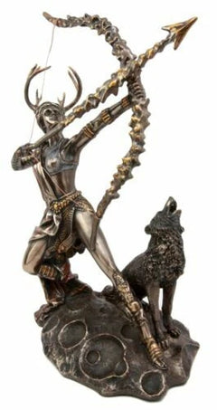 Gift Greek Goddess Artemis Figurine Roman Diana The Huntress Statue 11.5"H-9