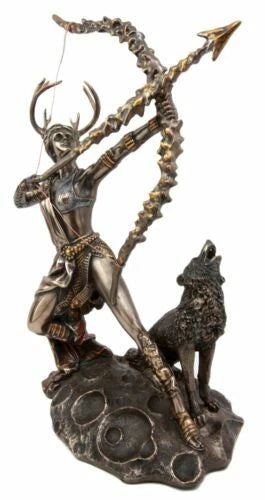 Gift Greek Goddess Artemis Figurine Roman Diana The Huntress Statue 11.5"H-9