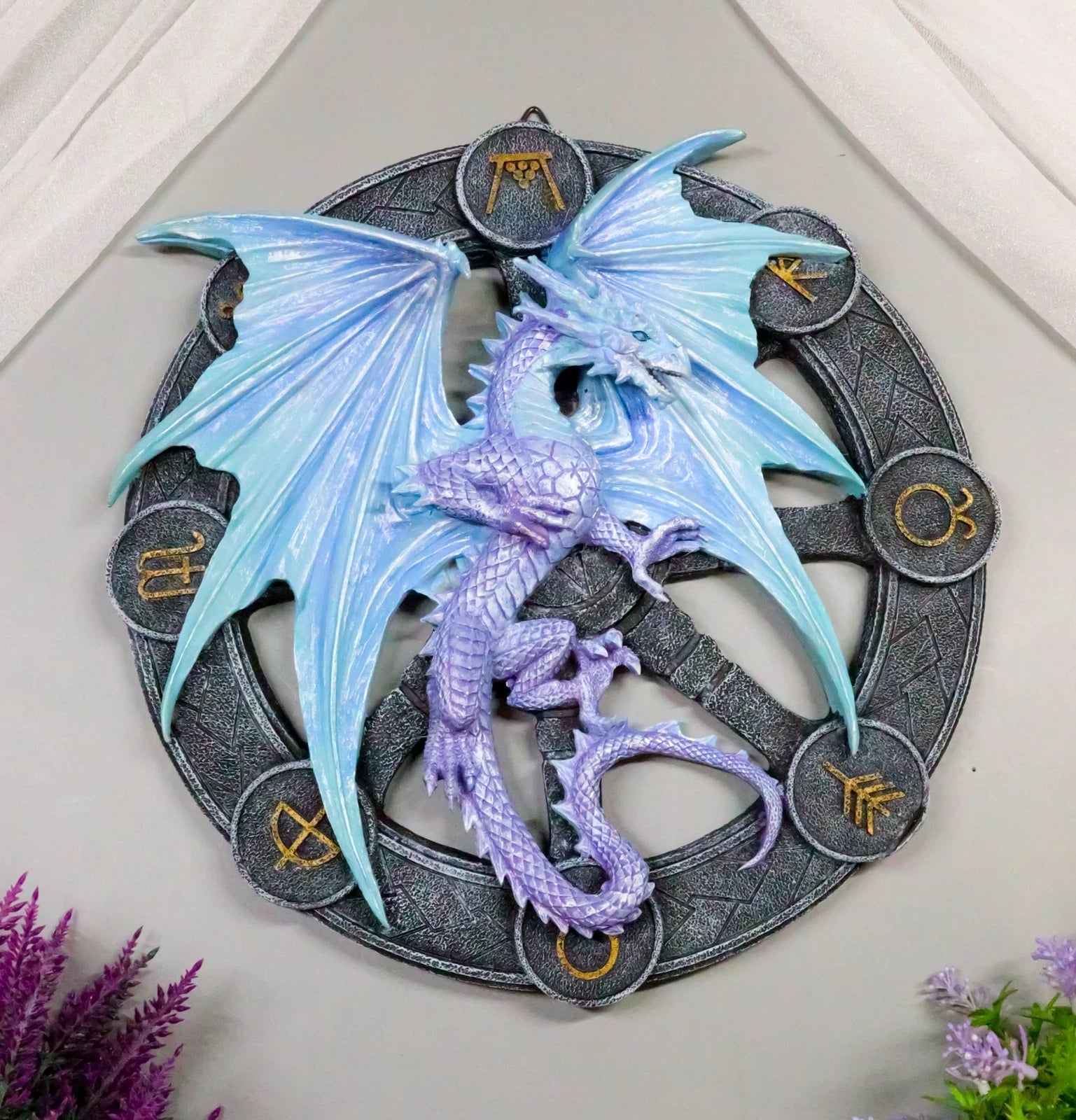 Yule Drake Winter Solstice Wheel of The Year Sabbats Of The Dragon Wall Decor-9
