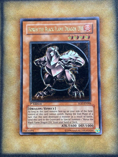 Yugioh Horus the Black Flame Dragon LV4 SOD-EN006 Ultimate Rare 1st Ed NM-1