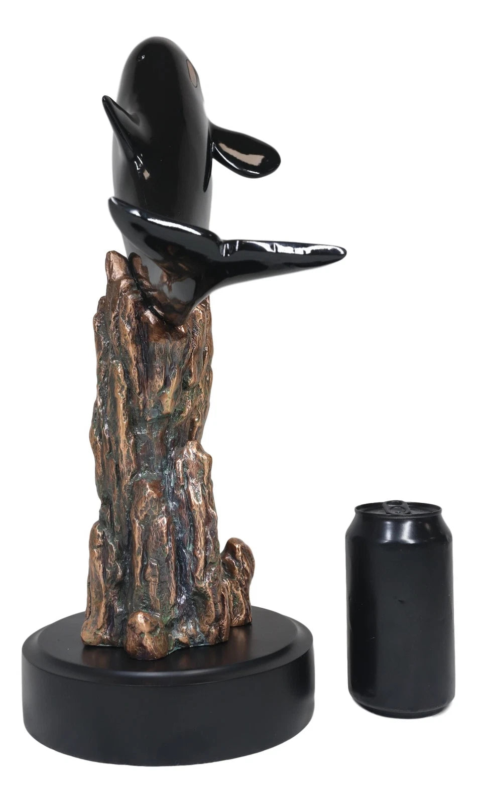 Large Nautical Marine Sea Orca Killer Whale Swimming By Coral Reefs Statue-6
