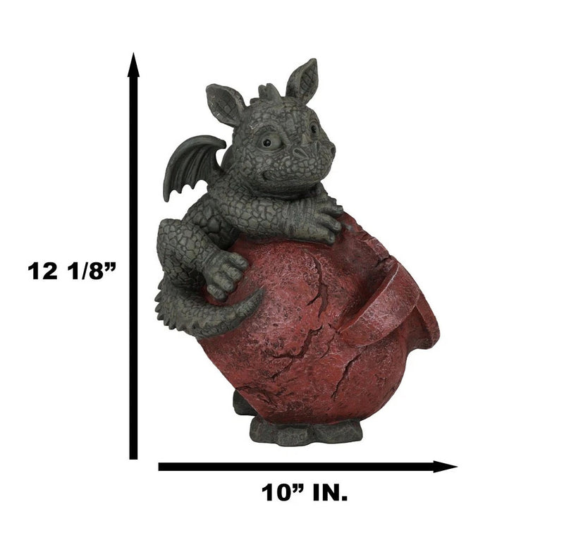 Playful Climbing Dragon Baby Planter Pot Home Patio Garden Decor Statue 12.5"H-10