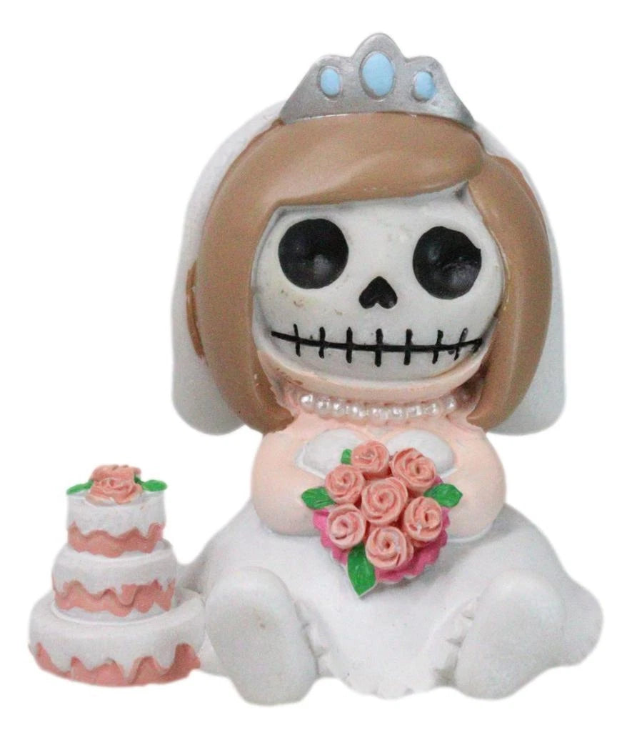 Set Of 2 Mr And Mrs Furrybones Bride Groom Wedding Skeleton Furrybones Figurines-10