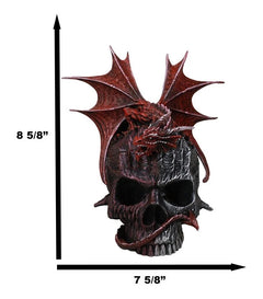 Infection Virus Zombie Skull With Red Wyvern Dragon Decorative Box Figurine-8