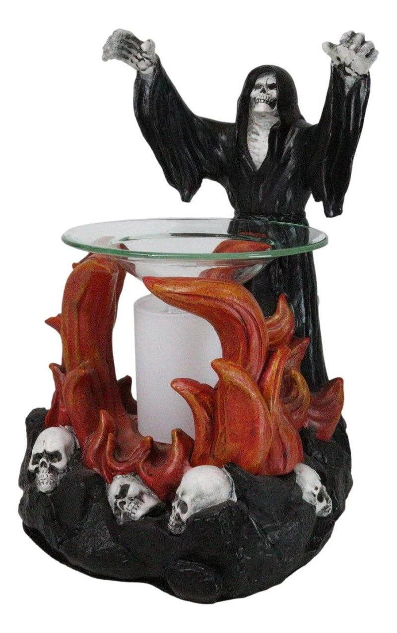 Dark Conjuring Grim Reaper Fire Magic Electric Oil Burner Tart Warmer-9