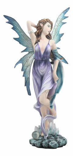 Celestial Tao Wind Elemental Fairy Statue 11"H Mythical Fantasy Fae-7