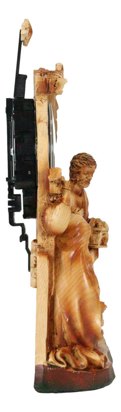 Christian Rustic Holy Family Nativity of Jesus Desk Table Clock Figurine-6