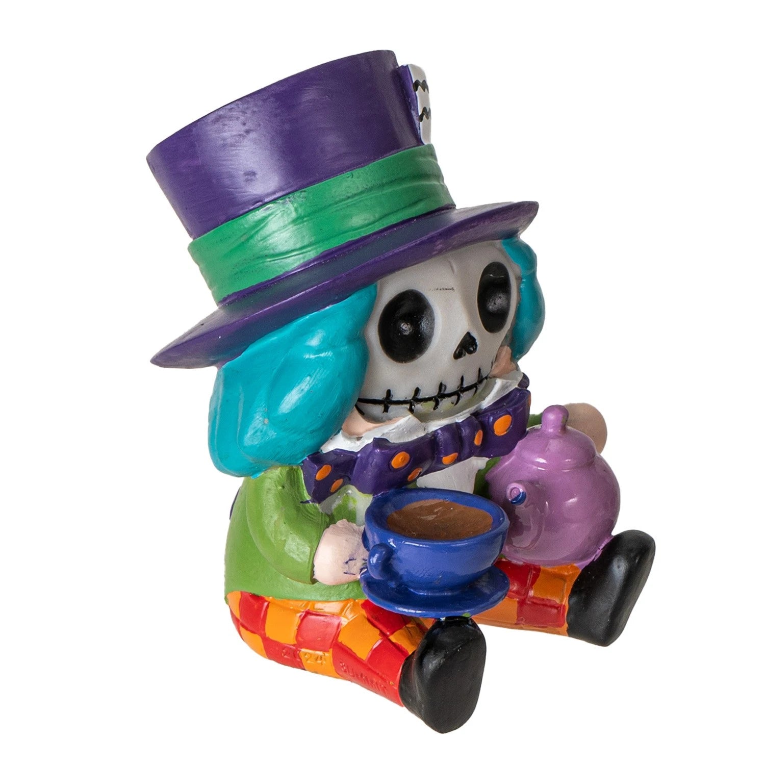 Furry Bones Whimsical Wonderland Mad Hatter Alice Skeleton Figurine Furrybones-8