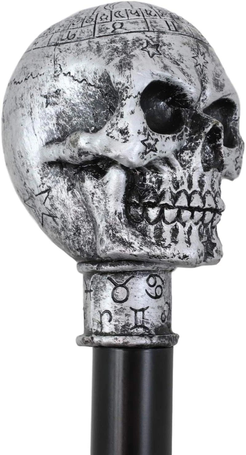 Gothic Celtic Astrology Skull Decorative Prop Walking Cane Accessory-8