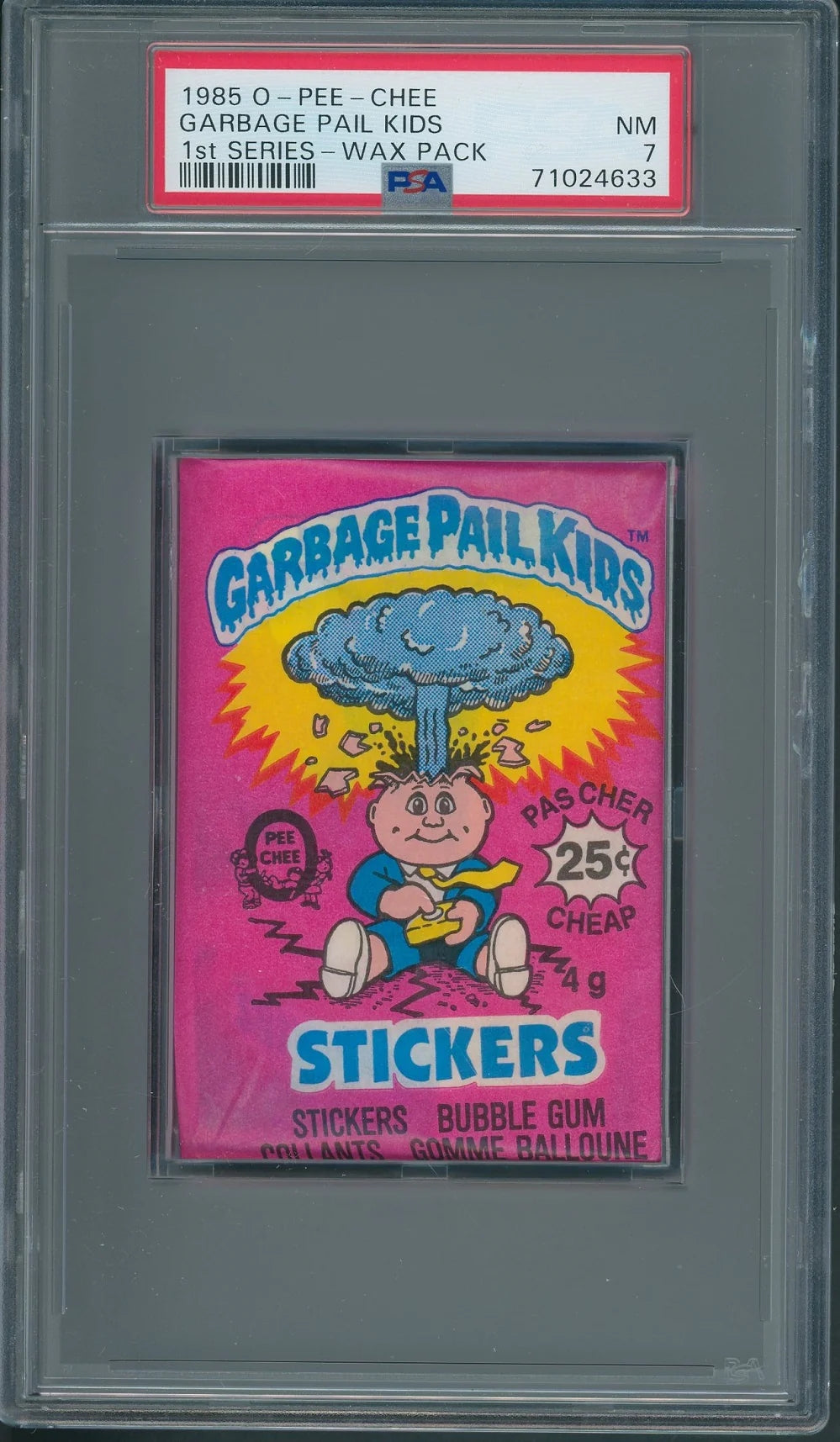 1985 OPC O-Pee-Chee Garbage Pail Kids Unopened 1st Series Wax Pack PSA 7-1