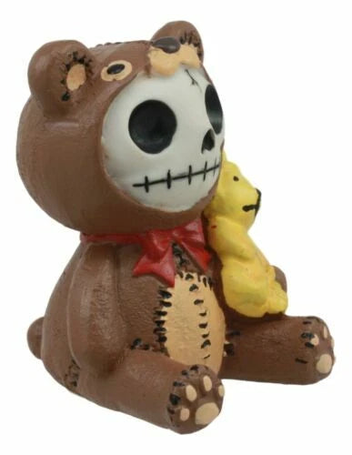 Furrybones Voodoo Teddy Bear With Honey Bear Bottle Skeleton Statue 2.5"Tall-7