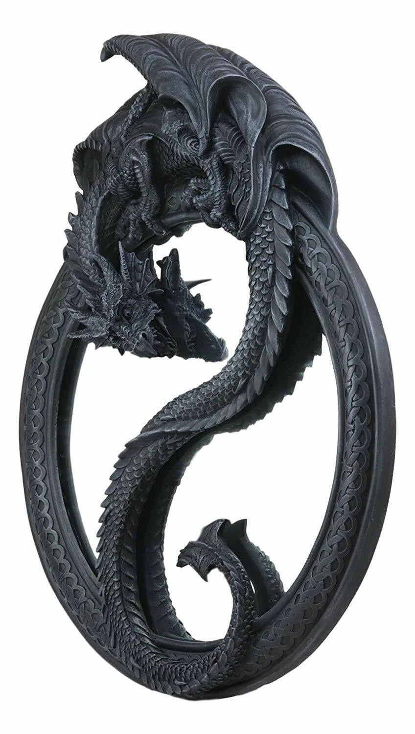 Feng Shui Yin Yang Harmony Celestial Dragon Wall Hanging Mirror Plaque Decor-9