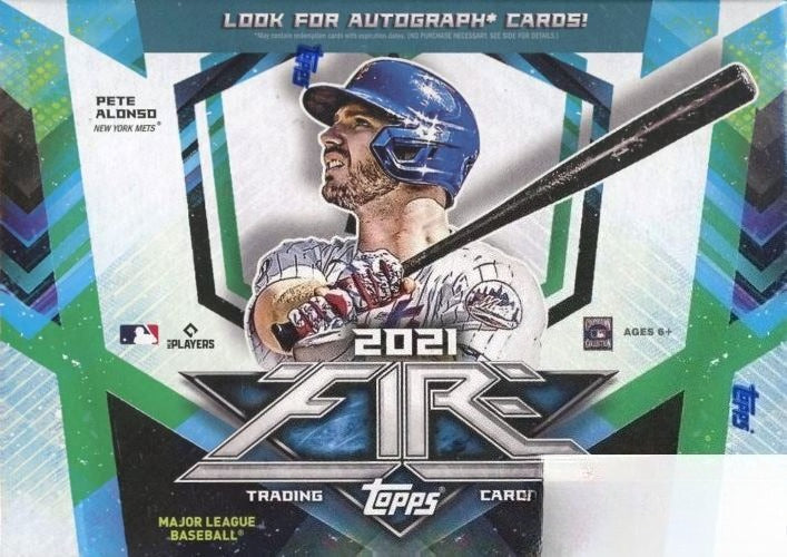 2021 Topps FIRE Baseball EXCLUSIVE Sealed Blaster Box-GOLD MINTED PARALLELS!-1