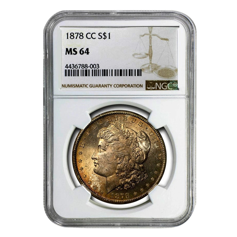1878-CC Morgan Dollar MS64 NGC-1