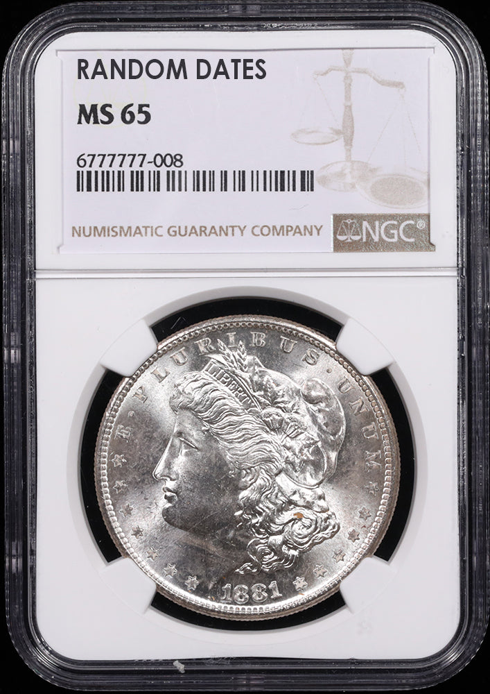 Dólares de plata Morgan NGC/PCGS Calidad MS-65-1