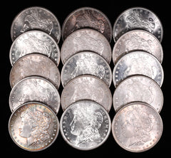 Dólares de plata Morgan brillantes sin circular anteriores a 1921-4