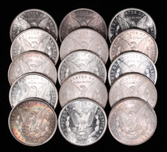 Dólares de plata Morgan brillantes sin circular anteriores a 1921-3