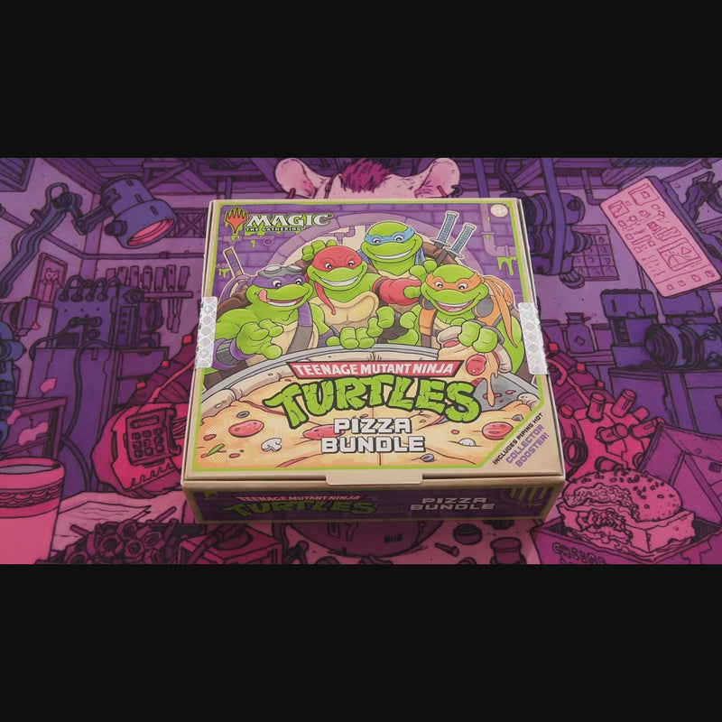 Magic: The Gathering Teenage Mutant Ninja Turtles TMT Pizza Bundle, Leonardo Raphael Donatello & Michelangelo, 9 Play Boosters and 1 Collector Booster, English Factory Sealed TCG Collectible Trading Card Game Gift-3