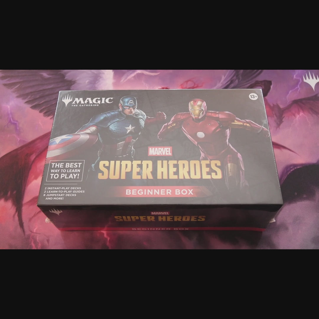 Magic: The Gathering Marvel Super Heroes MSH Captain America & Iron Man Beginner Box English Factory Sealed, Great Gift for New Players-2