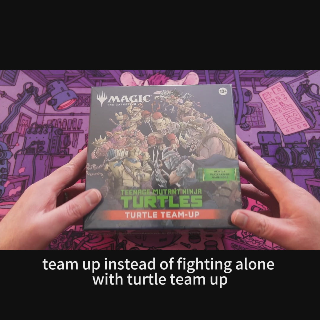 Magic: The Gathering Teenage Mutant Ninja Turtles TMT Turtle Team-Up 2-4 Player Cooperative TCG Game Set, 4 Ready-to-Play 60-Card Decks and 4 Play Boosters, English Factory Sealed Collectible Card Game Gift-2