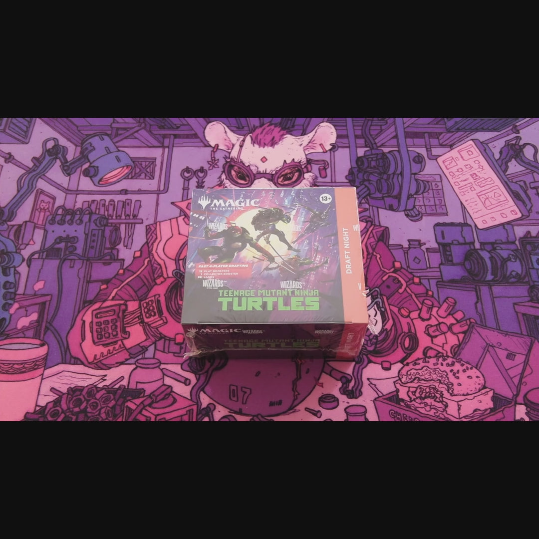 Magic: The Gathering Teenage Mutant Ninja Turtles TMT Draft Night Box,  12 Play Boosters and 1 Collector Booster, English Factory Sealed Four-Player Pick-Two Draft Kit, TCG Trading Card Game Set for Pack Opening, Great Gift for Collectors-3