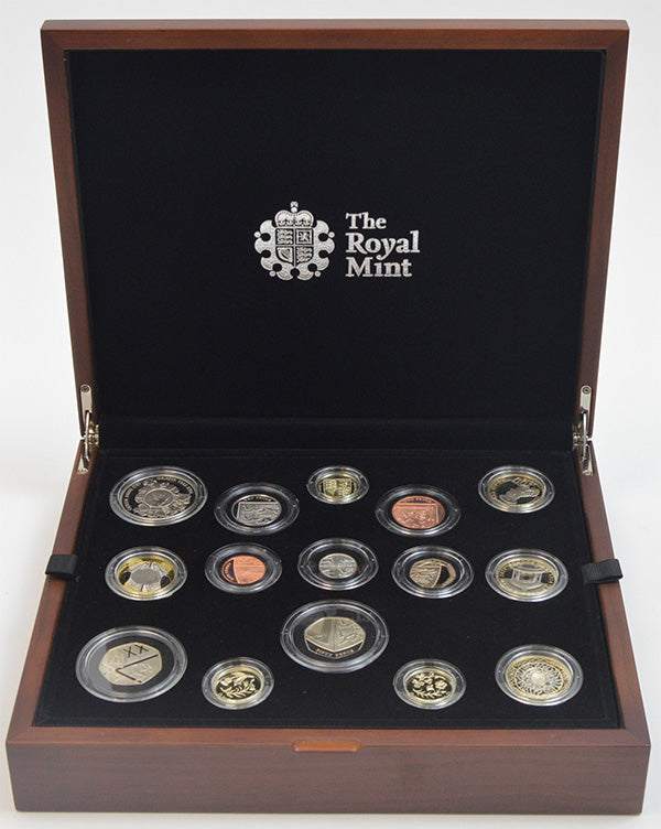 Conjunto de 14 monedas de colección premium ejecutivas de la Royal Mint de 2014-1