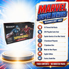 Magic: The Gathering Marvel Super Heroes MSH Captain America & Iron Man Beginner Box English Factory Sealed, Great Gift for New Players-3