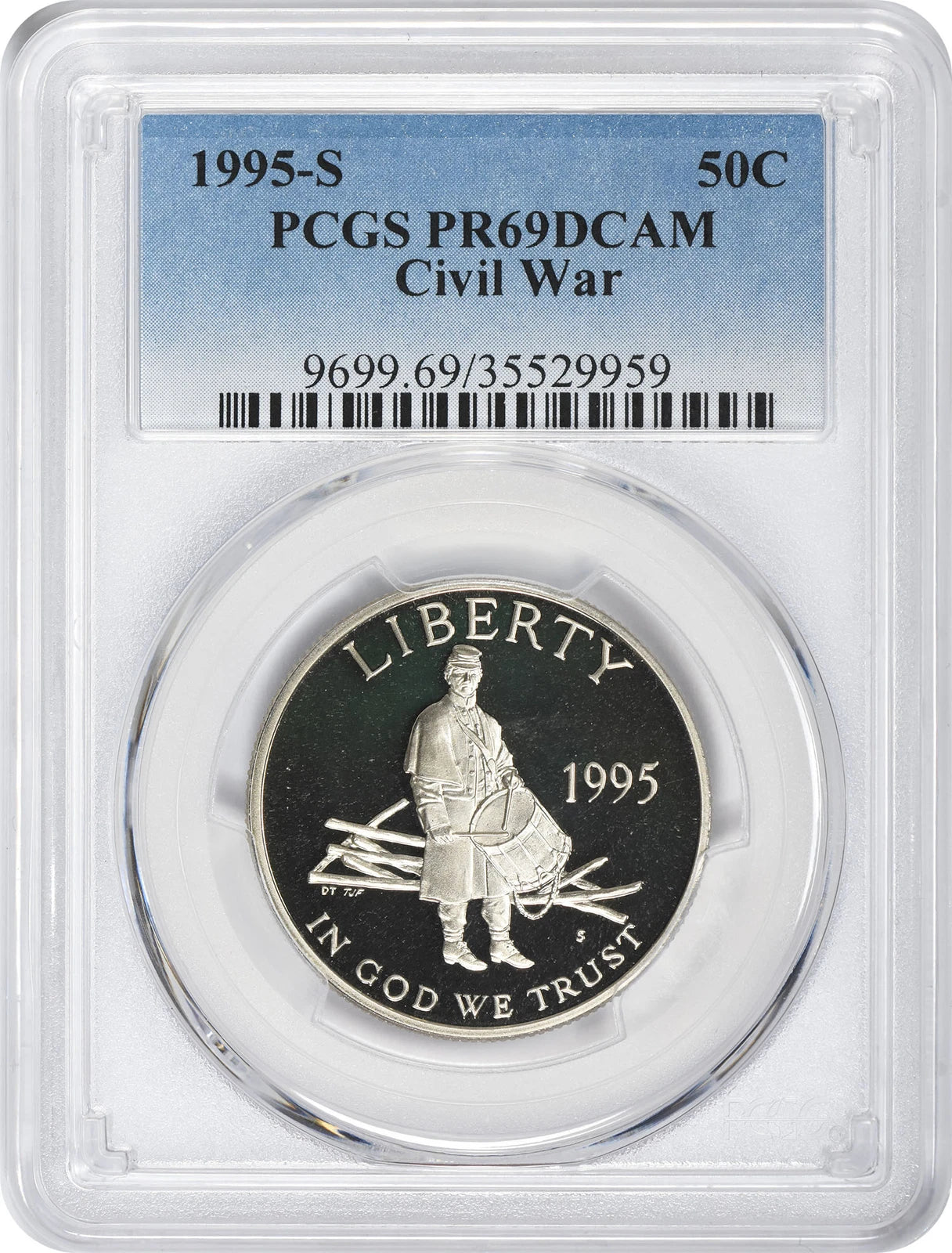 1995-S Civil War Commemorative Half PR69DCAM PCGS Proof 69 Deep Cameo-1