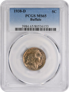 1938-D Buffalo Nickel MS65 PCGS-1