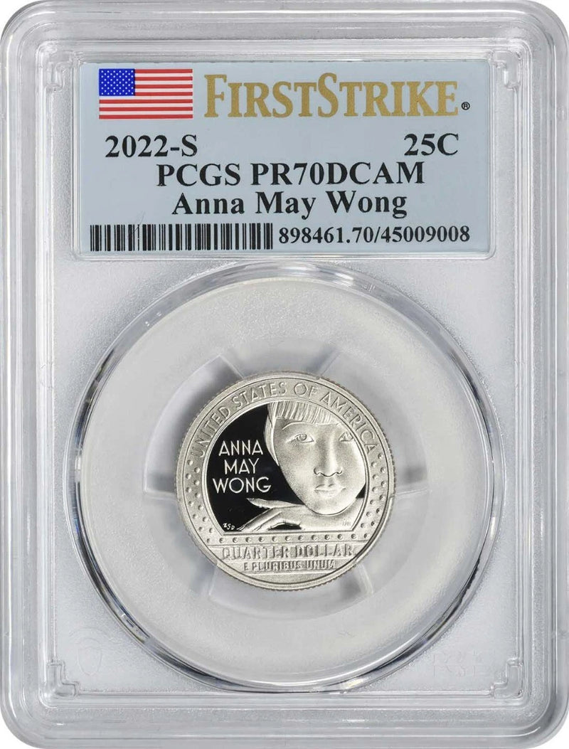 2022-S Anna May Wong US Women Washington Quarter PR70DCAM First Strike PCGS-1