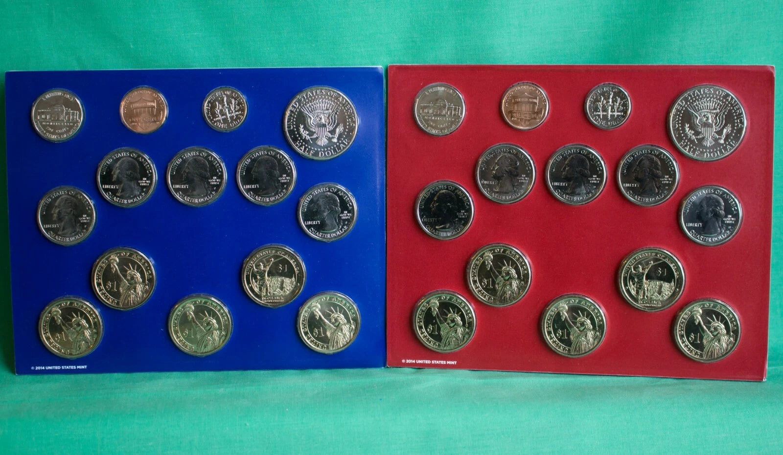 2015 ANNUAL US Mint Uncirculated Coin Set P and D Minted 28 Coins with COA-6