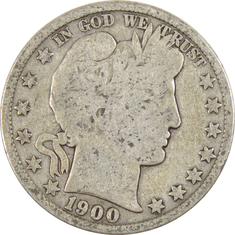 1900 Barber Half Dollar Circulated Silver 50c Coin Collectible-1