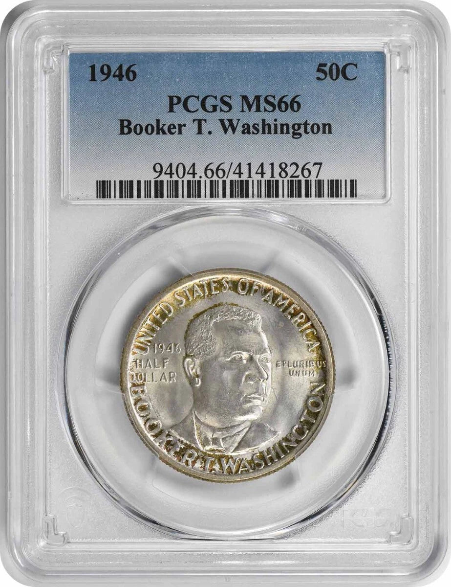 Washington (Booker T.) Silver Commemorative Half Dollar 1946 MS66 PCGS-2