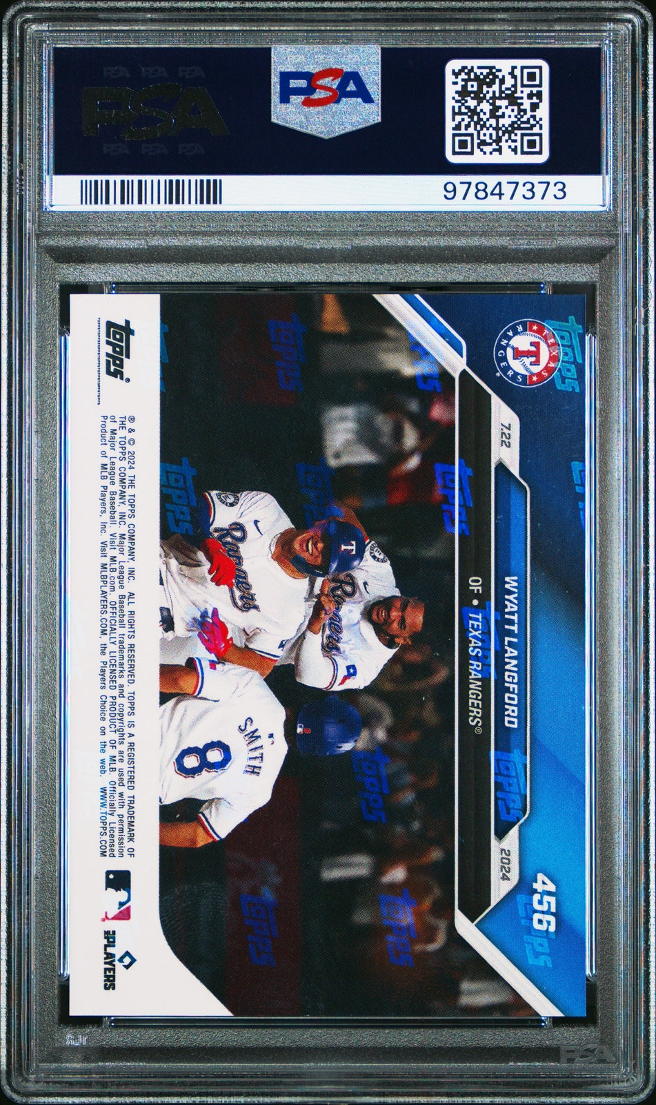 PSA 9 Wyatt Langford Orange 5/5 RC Rookie #456 2024 Topps Now-2