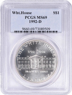 1992-D White House Commemorative Silver Dollar MS69 PCGS-1
