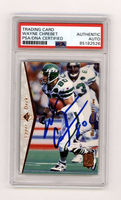 Wayne Chrebet 1995 SP Authentic #179 Rookie RC Signed PSA Authentic Auto Jets-1