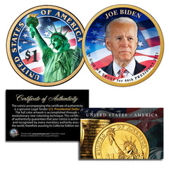 JOE BIDEN 46th President Official Colorized Presidential Dollar $1 Coin-1