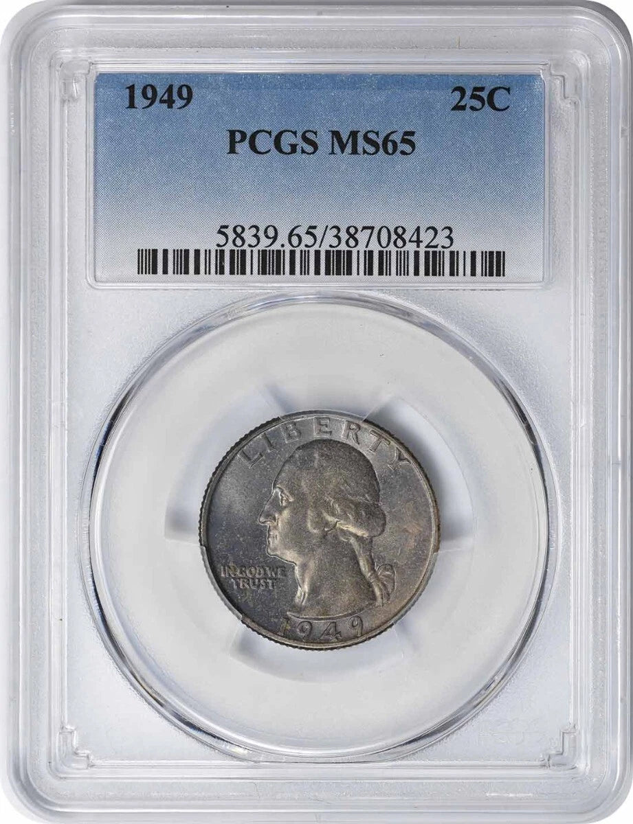 1949 Washington Silver Quarter MS65 PCGS-1