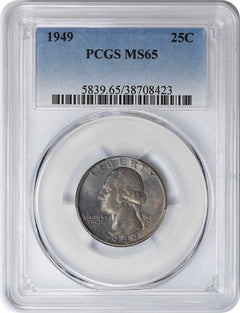 1949 Washington Silver Quarter MS65 PCGS-1