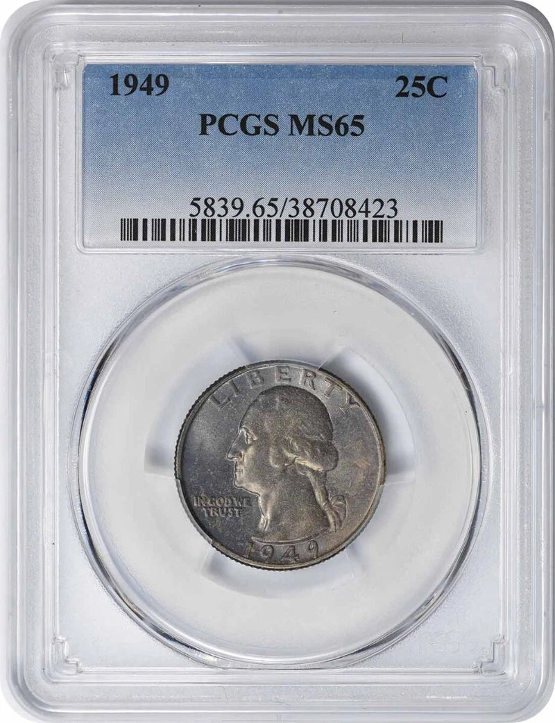 1949 Washington Silver Quarter MS65 PCGS-1