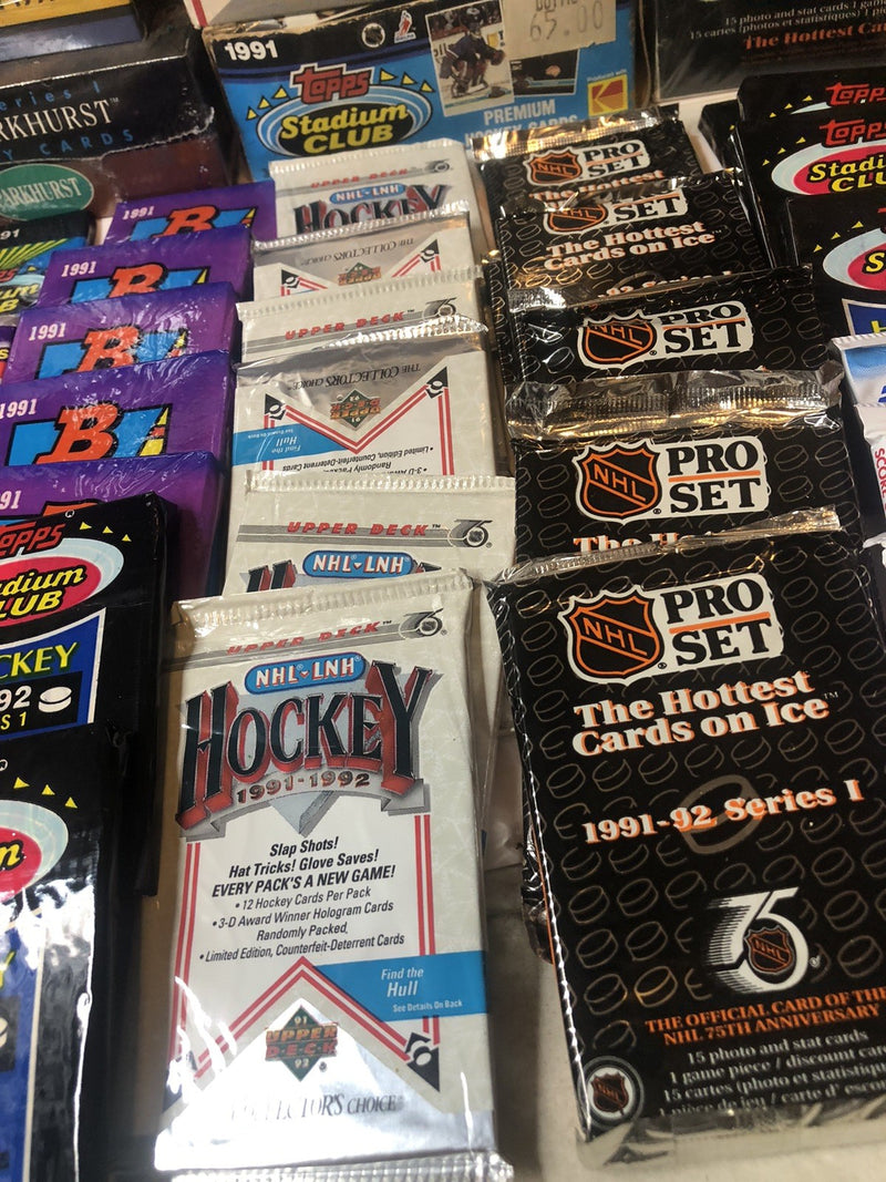 Vintage NHL Hockey Cards Lot 50 Cards – Unopened Packs, Factory Sealed Bulk Bundle, GU or Auto Bonus Inserts, Rare Hockey Card Mix-3