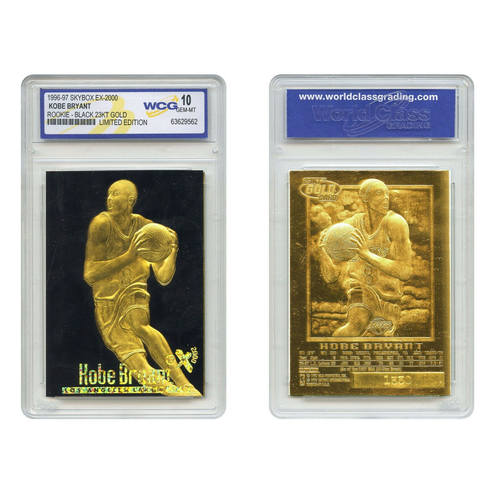 RARE* Graded Gem-Mint 10 - KOBE BRYANT 1996 Skybox 23K Black Gold ROOKIE Card RC