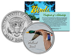 MALLARD DUCK * In Flight * BIRD JFK Kennedy Half Dollar U.S. Colorized Coin-1