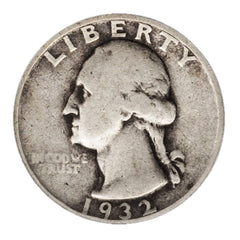 Moneda de 25 centavos de Washington de plata al 90 % y 0,25 centavos con cara fina y fecha aleatoria-2