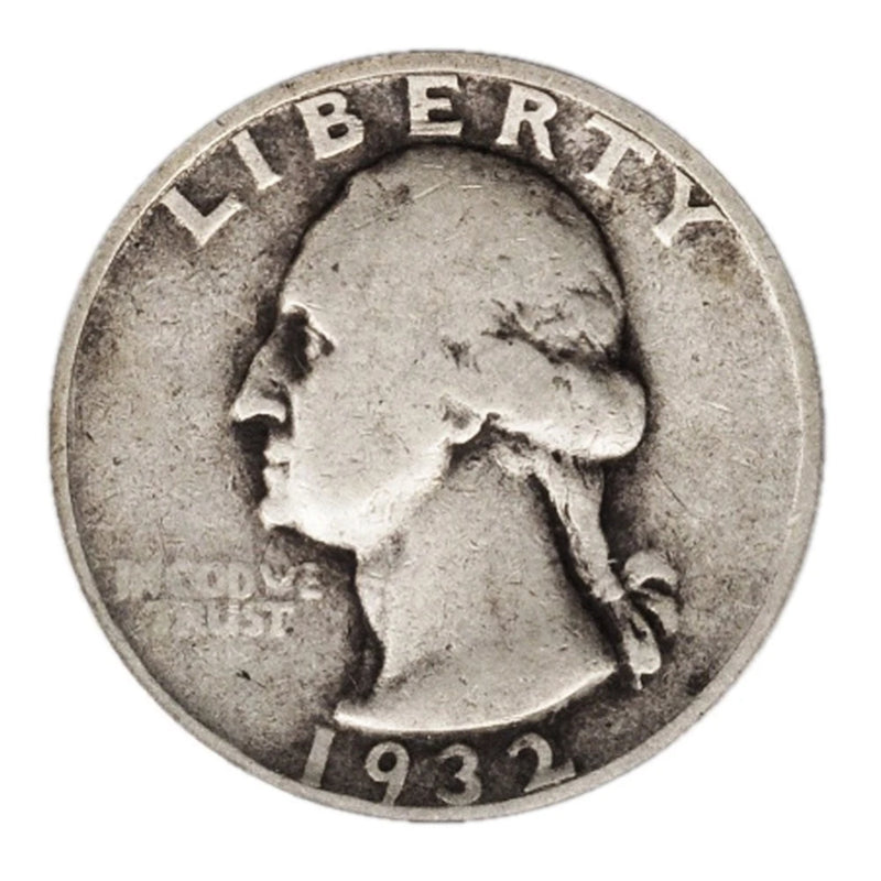 Moneda de 25 centavos de Washington de plata al 90 % y 0,25 centavos con cara fina y fecha aleatoria-2