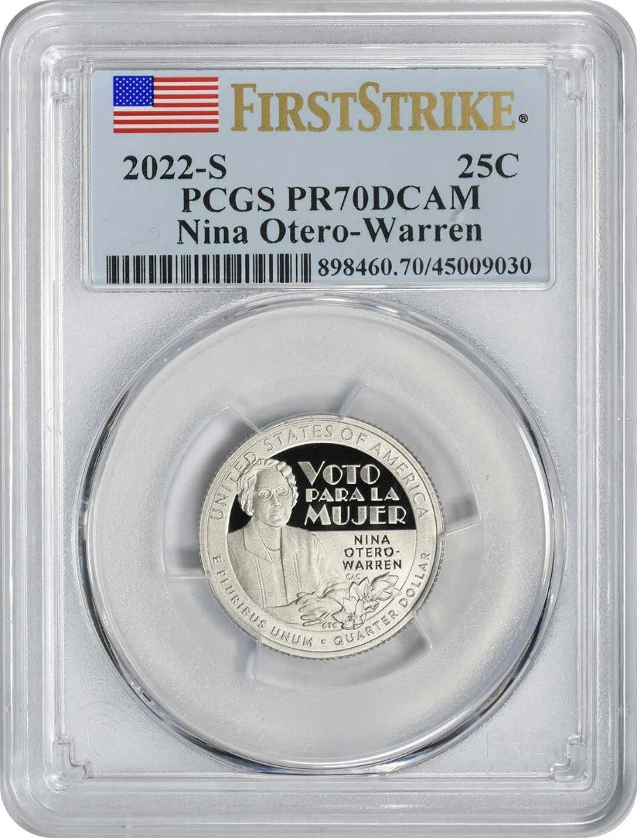 2022-S Nina Otero-Warren American Women Washington Quarter PR70DCAM FS PCGS-1